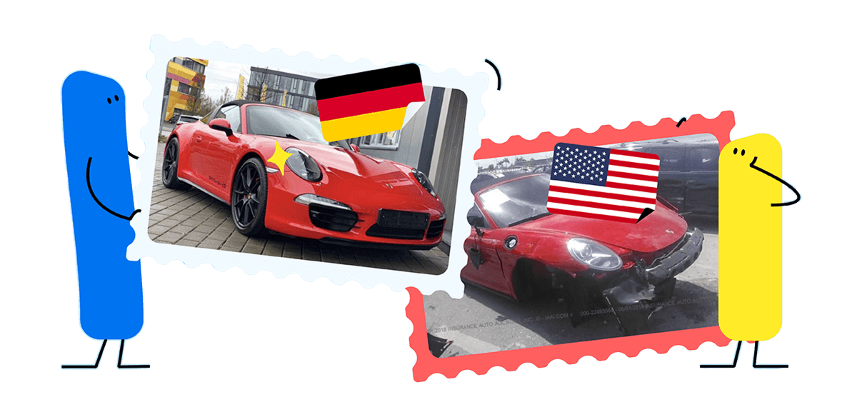 Porsche - before and after